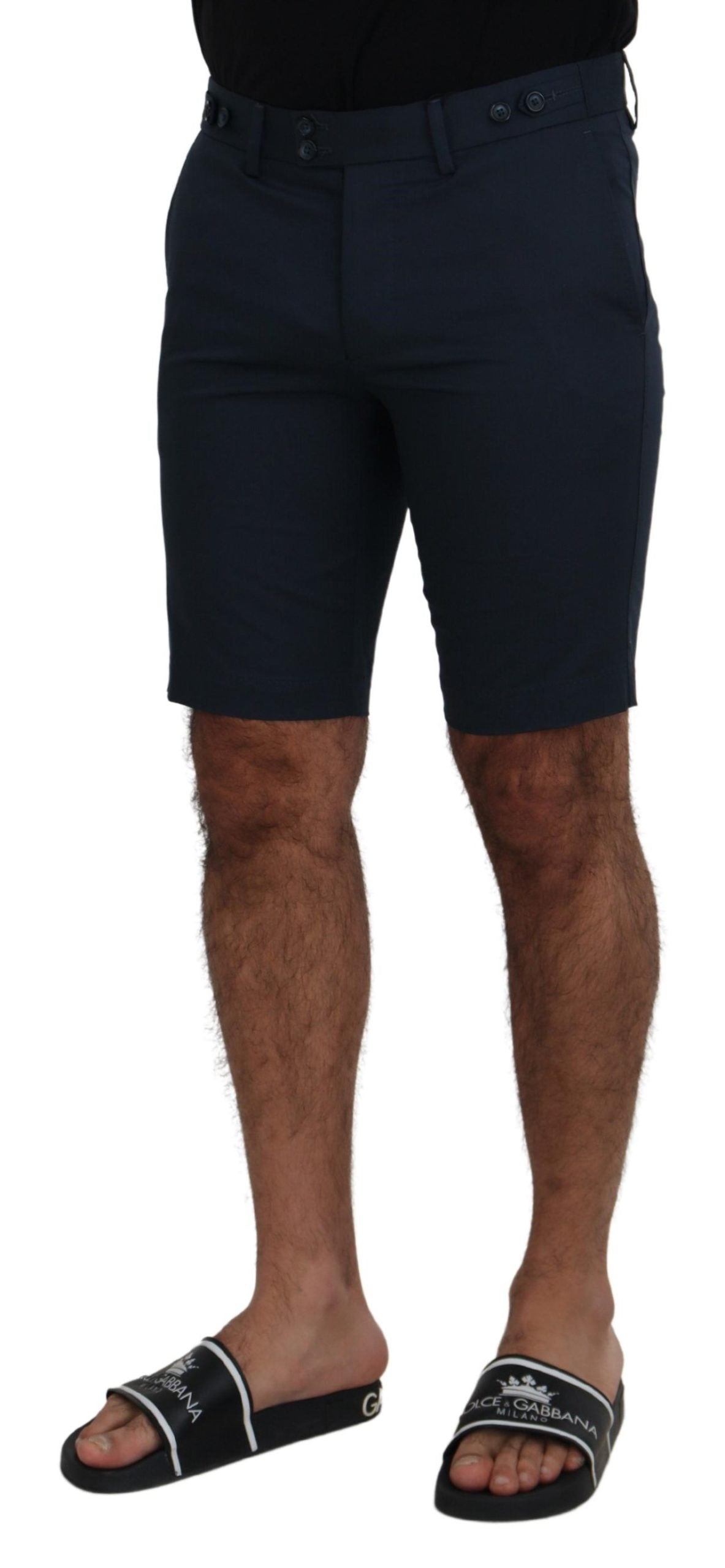 Dolce &amp; Gabbana blauwe Bermuda-shorts voor heren, lage taille.