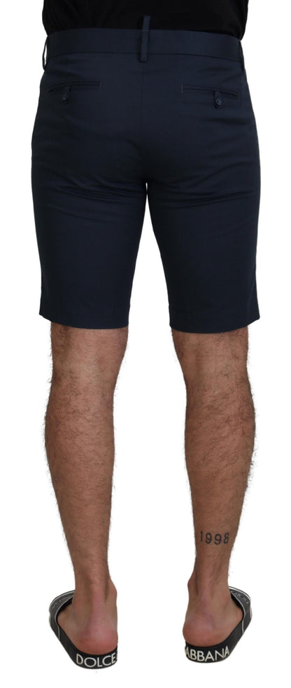 Dolce &amp; Gabbana blauwe Bermuda-shorts voor heren, lage taille.