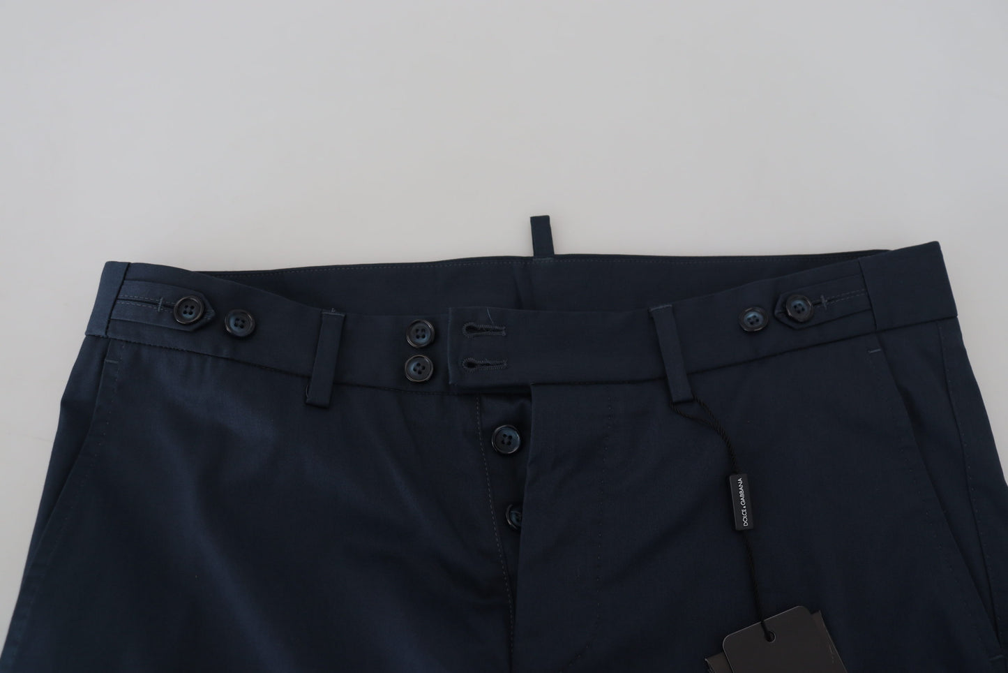 Dolce &amp; Gabbana blauwe Bermuda-shorts voor heren, lage taille.