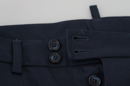 Dolce &amp; Gabbana blauwe Bermuda-shorts voor heren, lage taille.