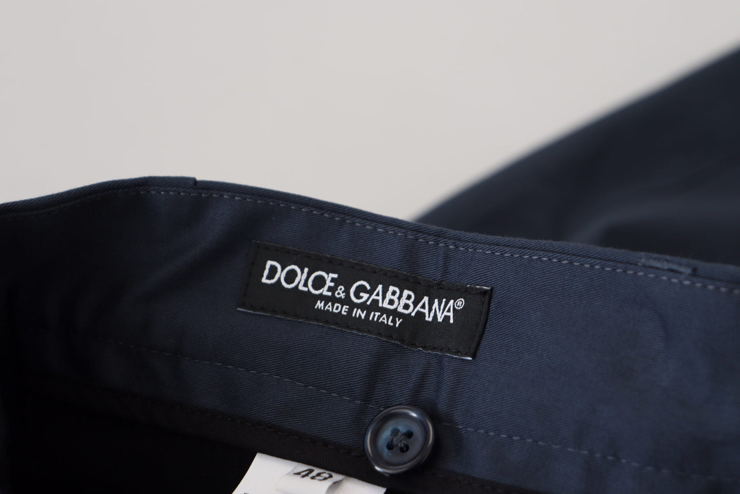 Dolce &amp; Gabbana blauwe Bermuda-shorts voor heren, lage taille.