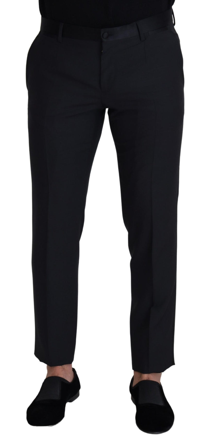 Pantalon habillé noir en laine pour homme de Dolce &amp; Gabbana
