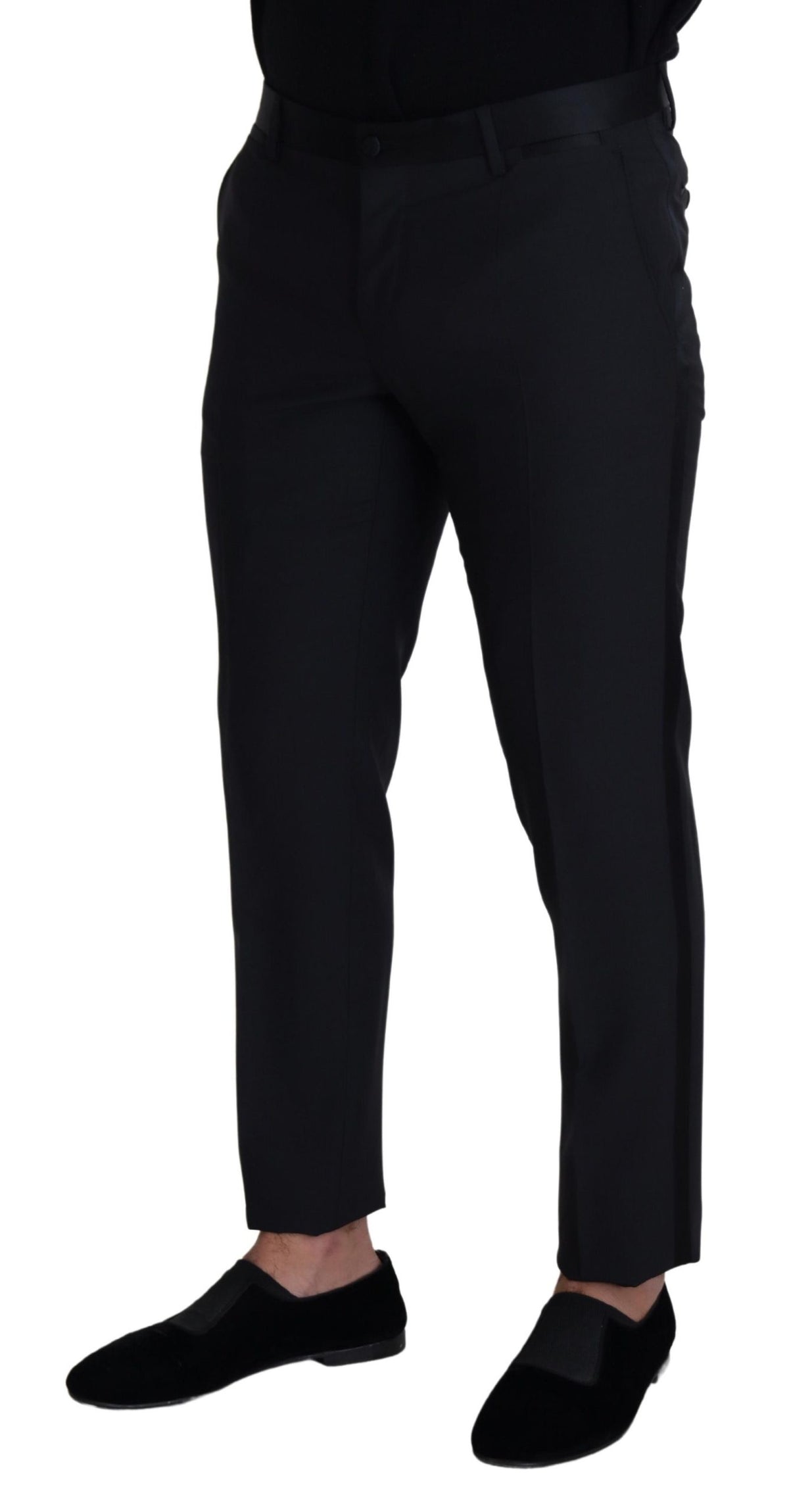 Pantalon habillé noir en laine pour homme de Dolce &amp; Gabbana