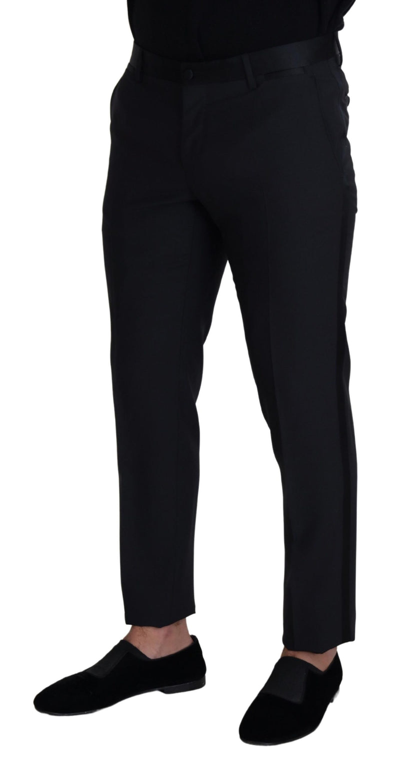 Pantalon habillé noir en laine pour homme de Dolce &amp; Gabbana