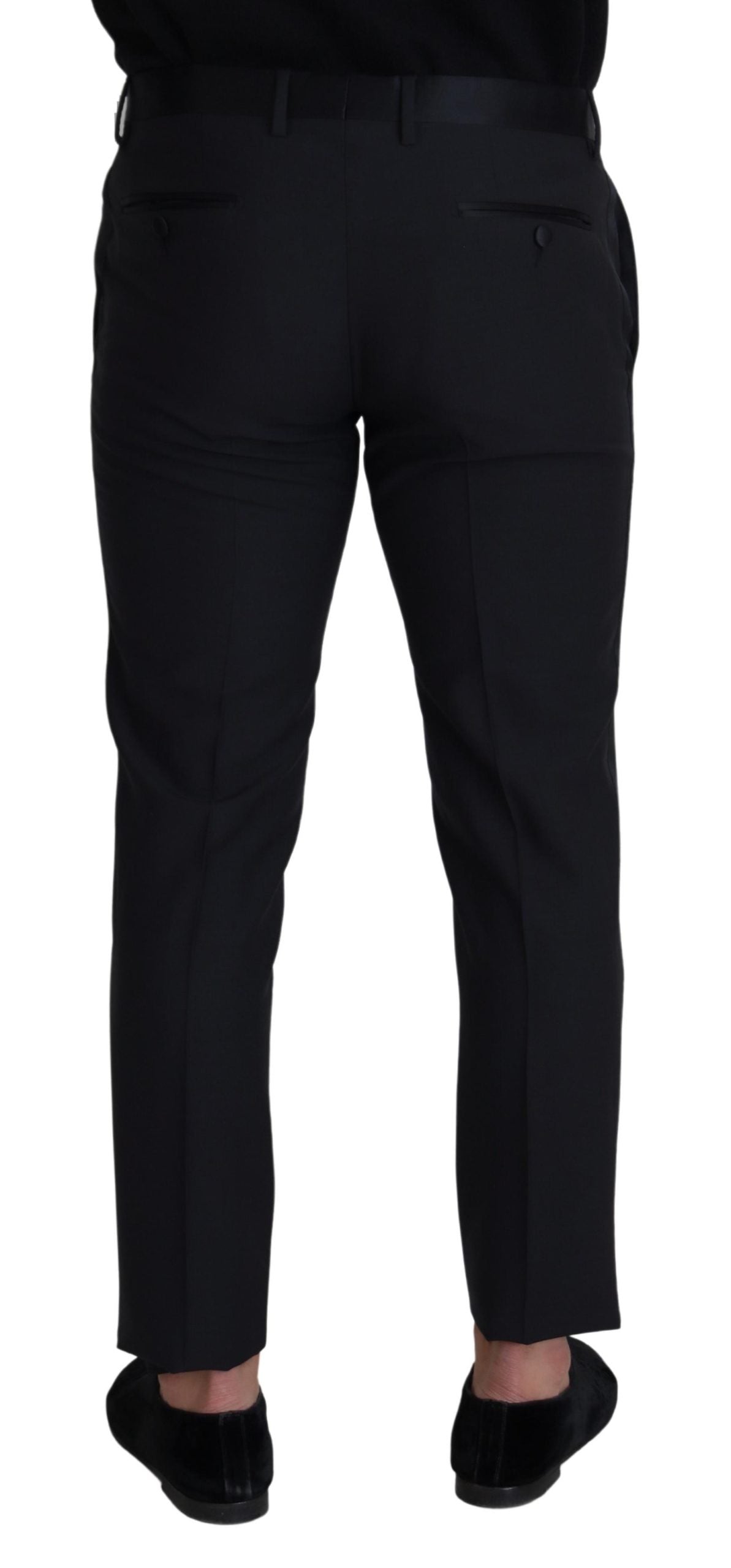Pantalon habillé noir en laine pour homme de Dolce &amp; Gabbana