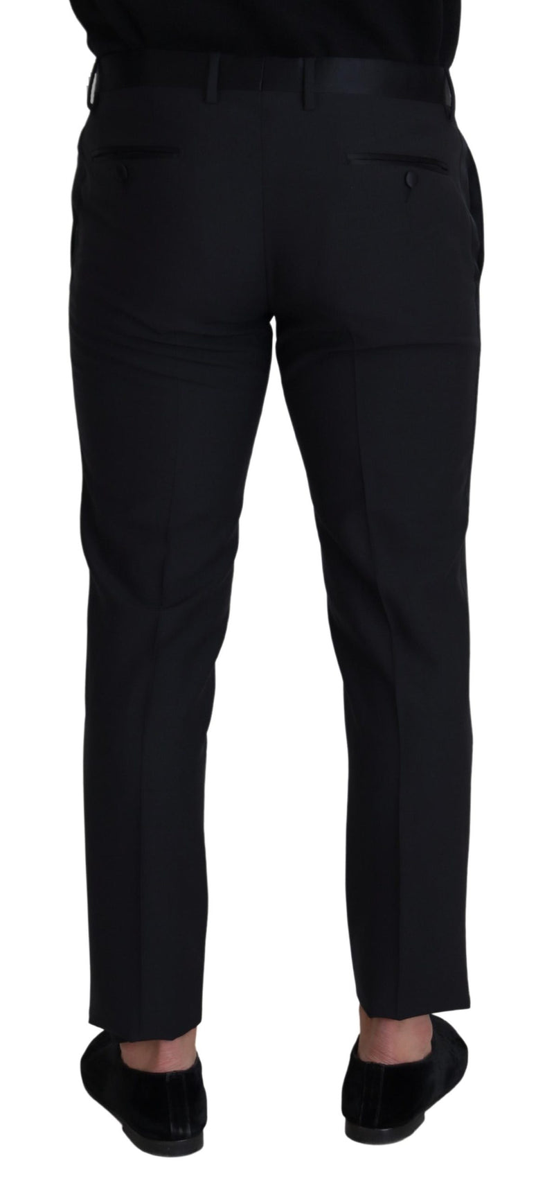 Pantalon habillé noir en laine pour homme de Dolce &amp; Gabbana