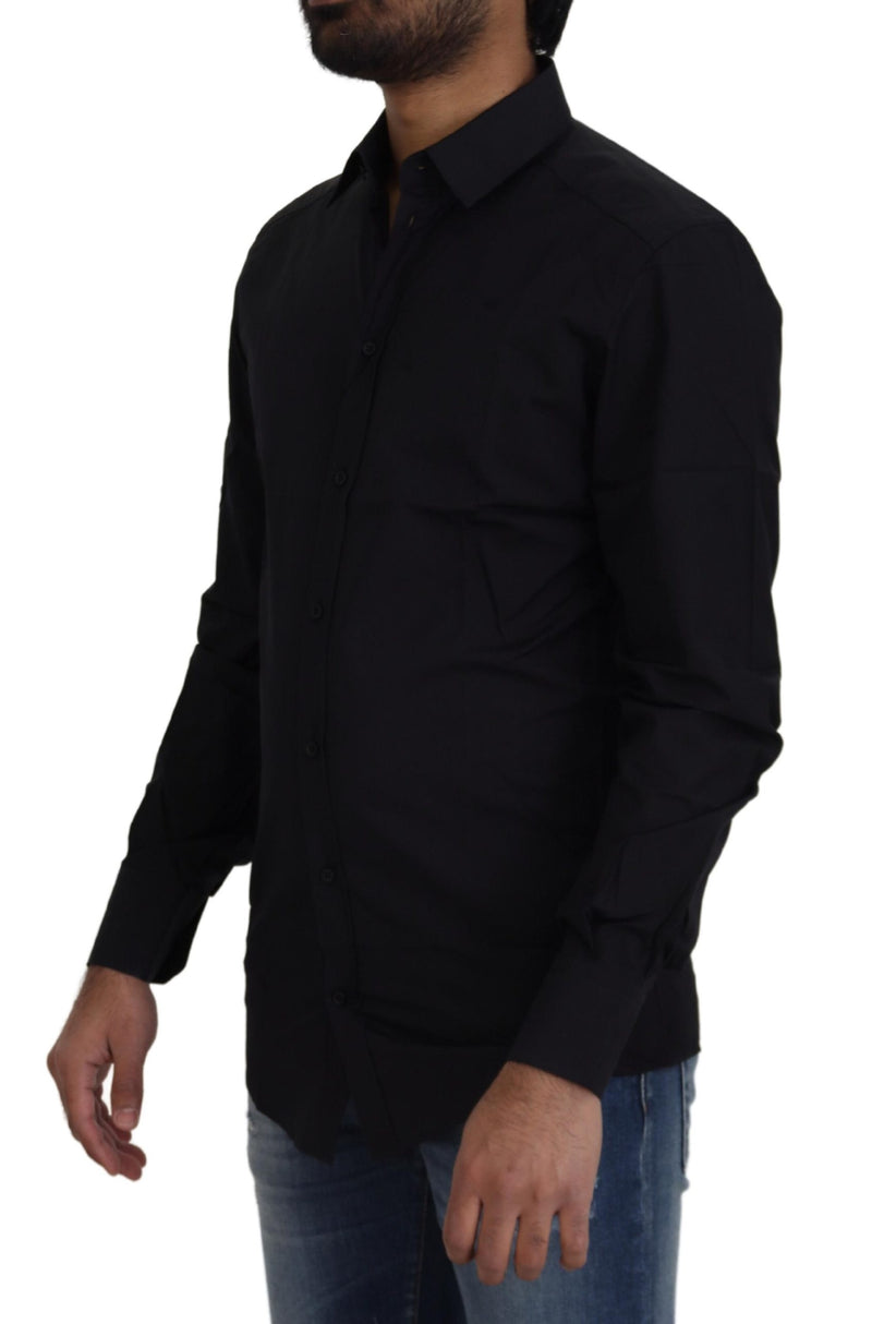 Chemise habillée GOLD, coupe slim, en coton noir Dolce &amp; Gabbana