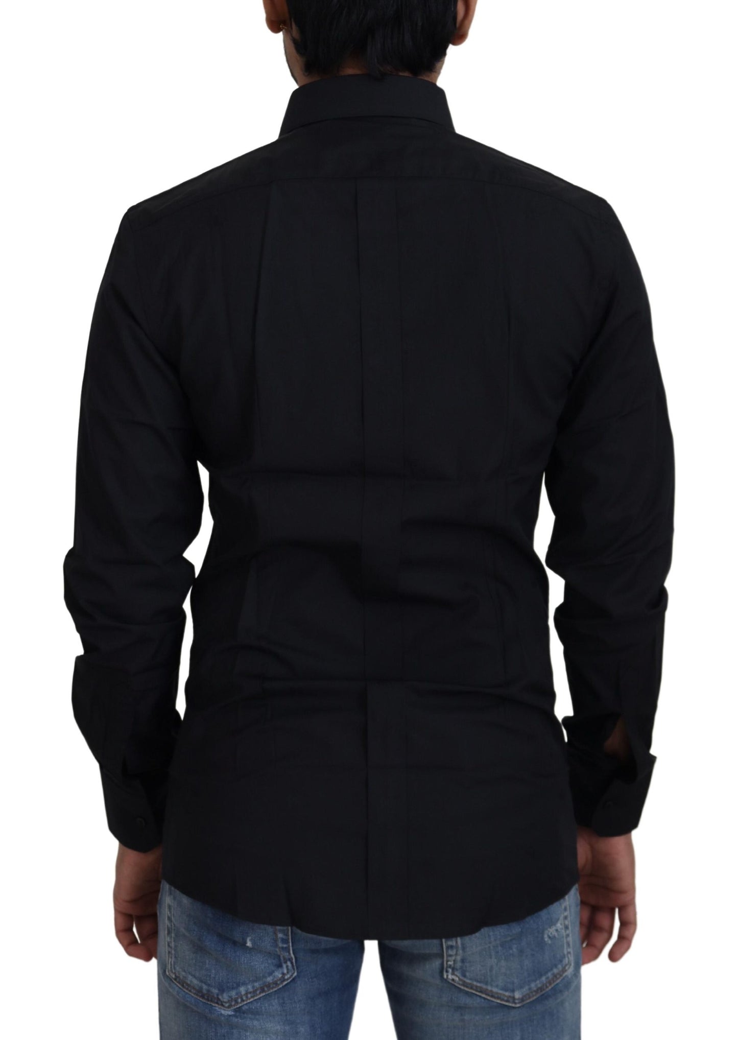 Chemise habillée GOLD, coupe slim, en coton noir Dolce &amp; Gabbana