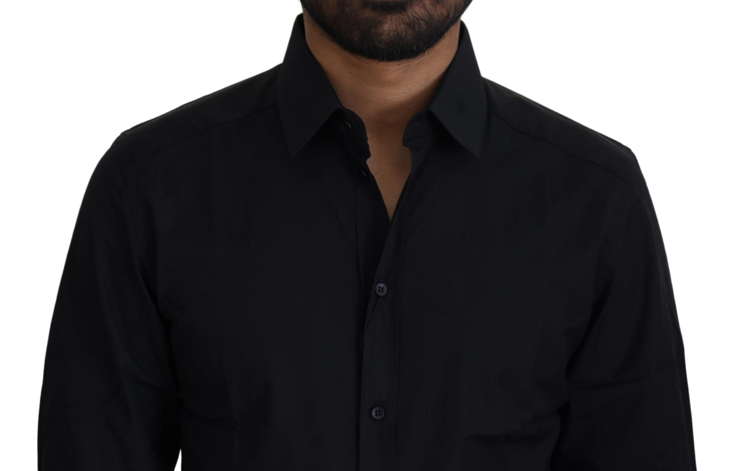 Chemise habillée GOLD, coupe slim, en coton noir Dolce &amp; Gabbana
