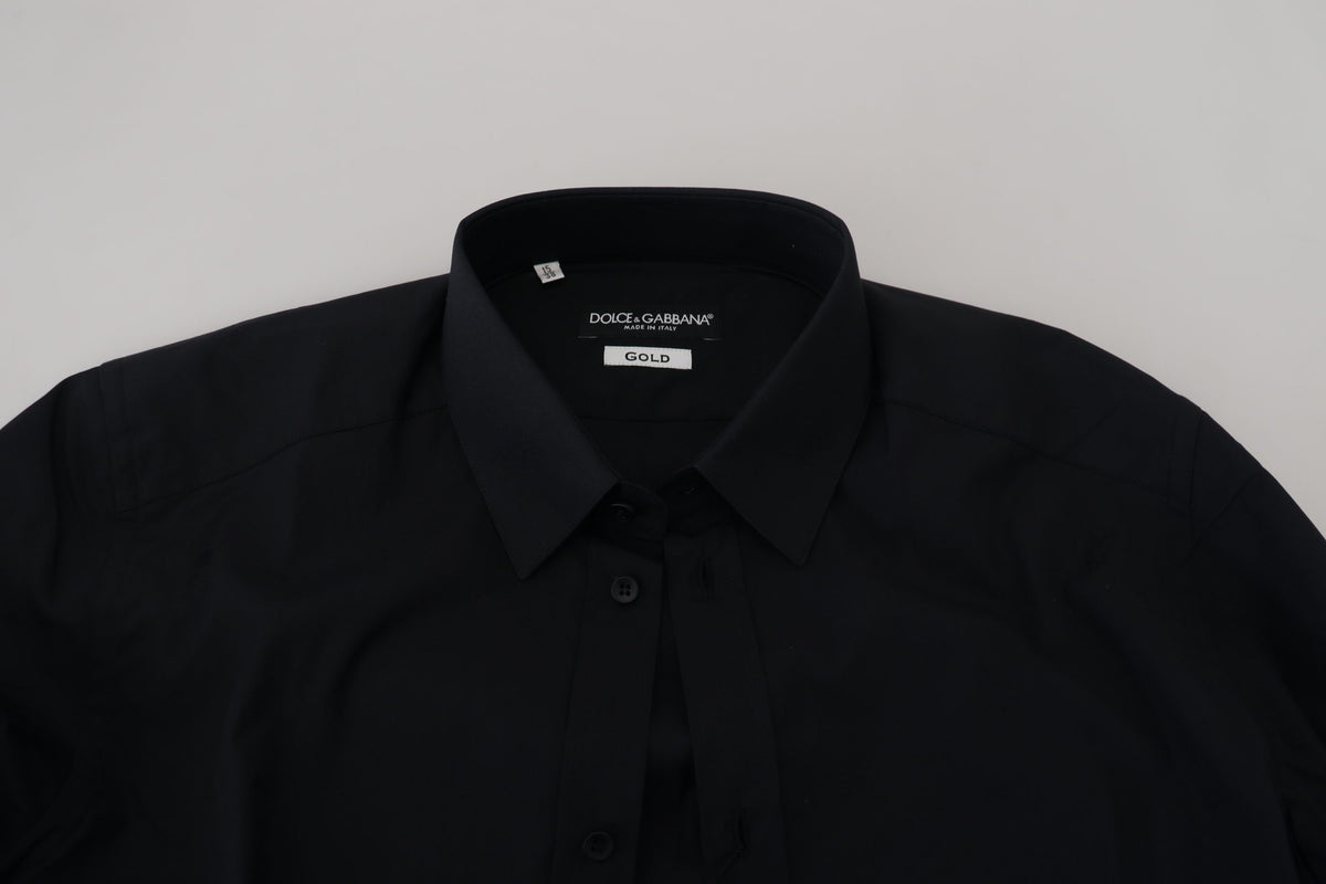 Chemise habillée GOLD, coupe slim, en coton noir Dolce &amp; Gabbana