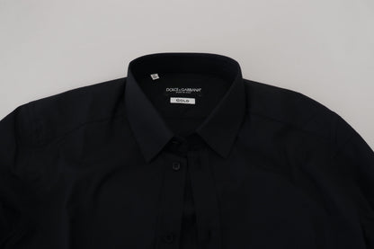 Chemise habillée GOLD, coupe slim, en coton noir Dolce &amp; Gabbana