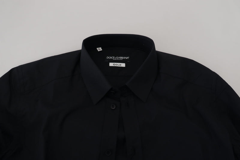 Chemise habillée GOLD, coupe slim, en coton noir Dolce &amp; Gabbana