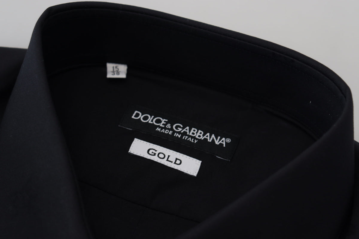 Chemise habillée GOLD, coupe slim, en coton noir Dolce &amp; Gabbana
