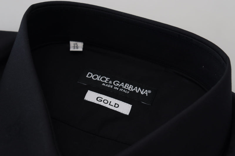 Chemise habillée GOLD, coupe slim, en coton noir Dolce &amp; Gabbana