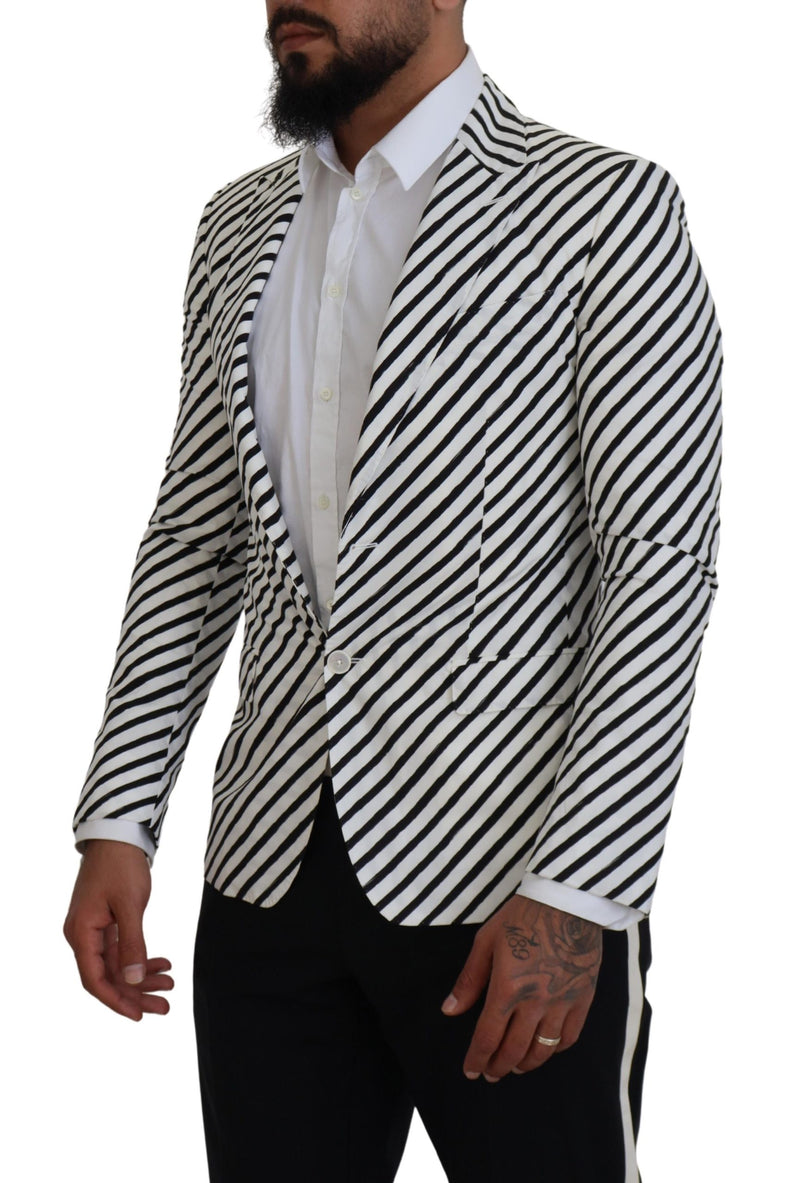 Blazer slim à rayures blanches et noires Dolce &amp; Gabbana