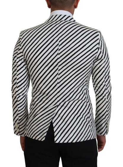 Blazer slim à rayures blanches et noires Dolce &amp; Gabbana