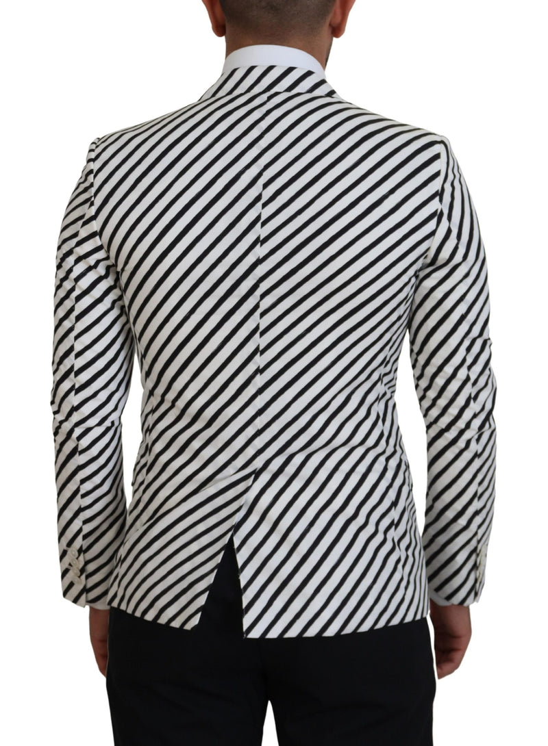 Blazer slim à rayures blanches et noires Dolce &amp; Gabbana