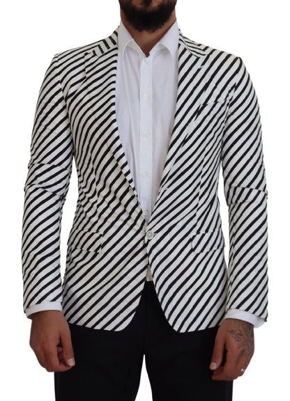 Blazer slim à rayures blanches et noires Dolce &amp; Gabbana