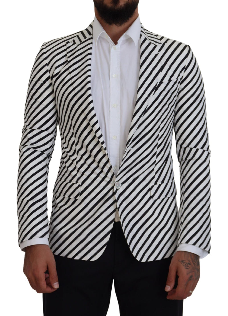 Blazer slim à rayures blanches et noires Dolce &amp; Gabbana