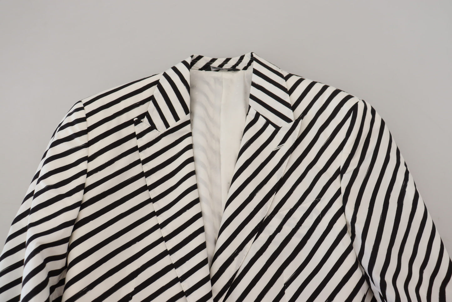 Blazer slim à rayures blanches et noires Dolce &amp; Gabbana