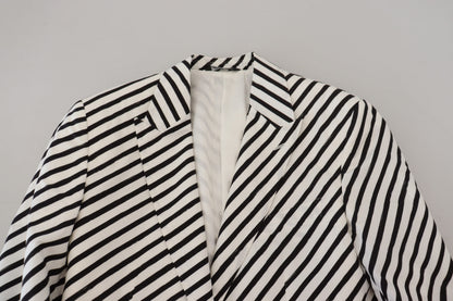 Blazer slim à rayures blanches et noires Dolce &amp; Gabbana
