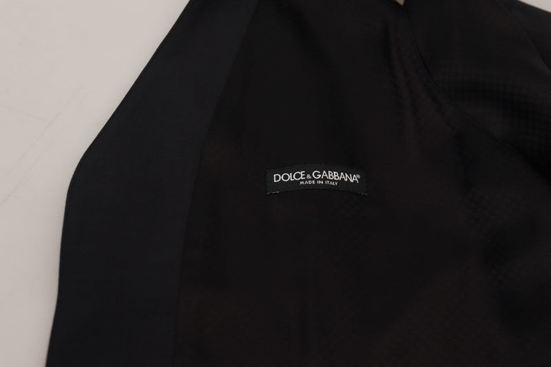Dolce & Gabbana Black Wool Stretch Waistcoat - Formal Vest