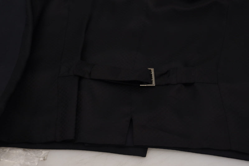 Dolce & Gabbana Black Wool Stretch Waistcoat - Formal Vest