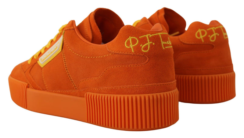 Dolce & Gabbana P.J. Tucker Orange Lace Up Sneakers