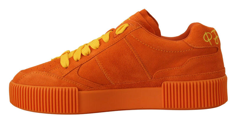 Dolce & Gabbana P.J. Tucker Orange Lace Up Sneakers