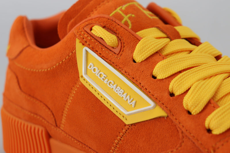 Dolce & Gabbana P.J. Tucker Orange Lace Up Sneakers