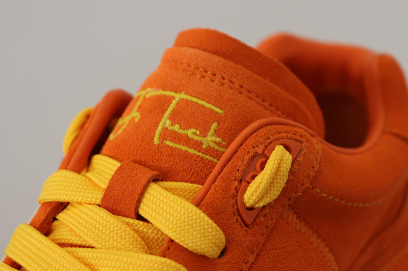 Dolce & Gabbana P.J. Tucker Orange Lace Up Sneakers