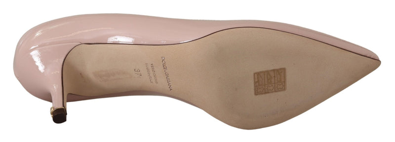 Dolce & Gabbana Pink Patent Leather Kitten Heels Pumps
