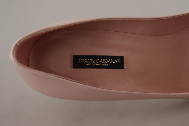 Dolce & Gabbana Pink Patent Leather Kitten Heels Pumps