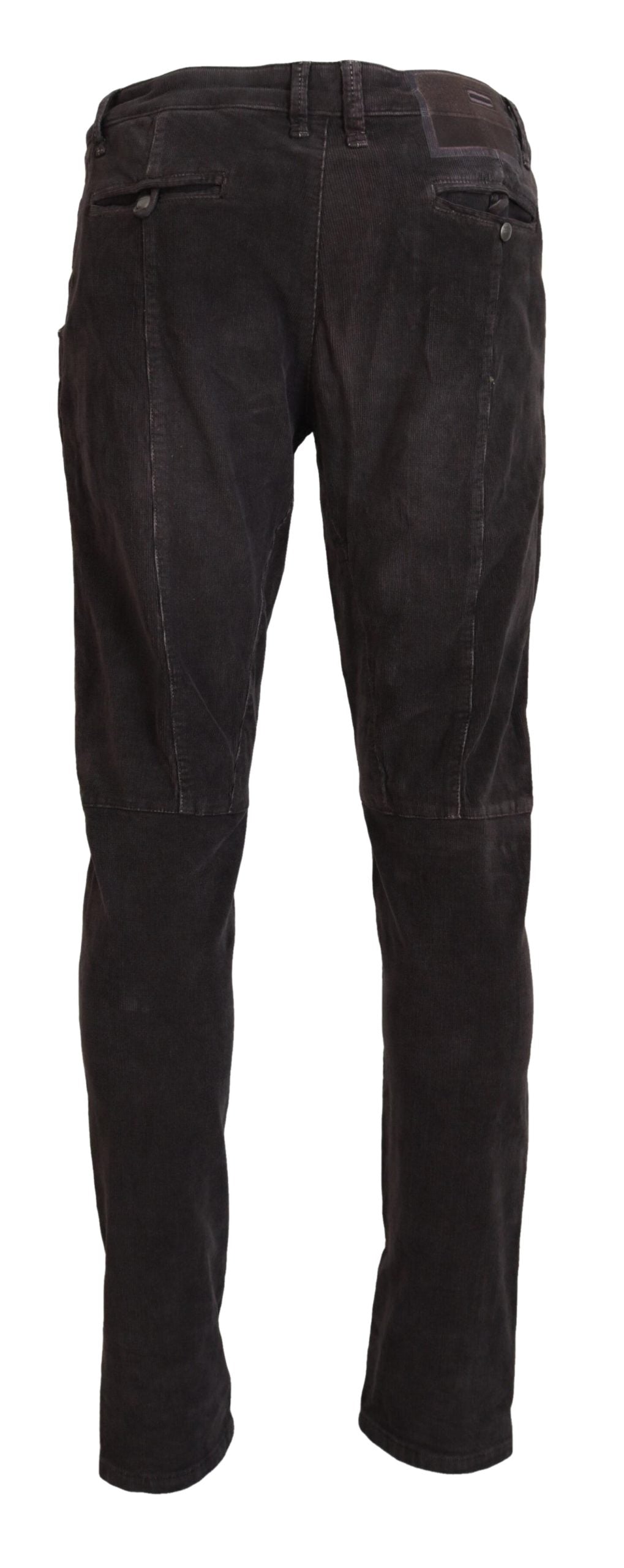 Acht Brown Cotton Straight Fit Casual Pants for Men