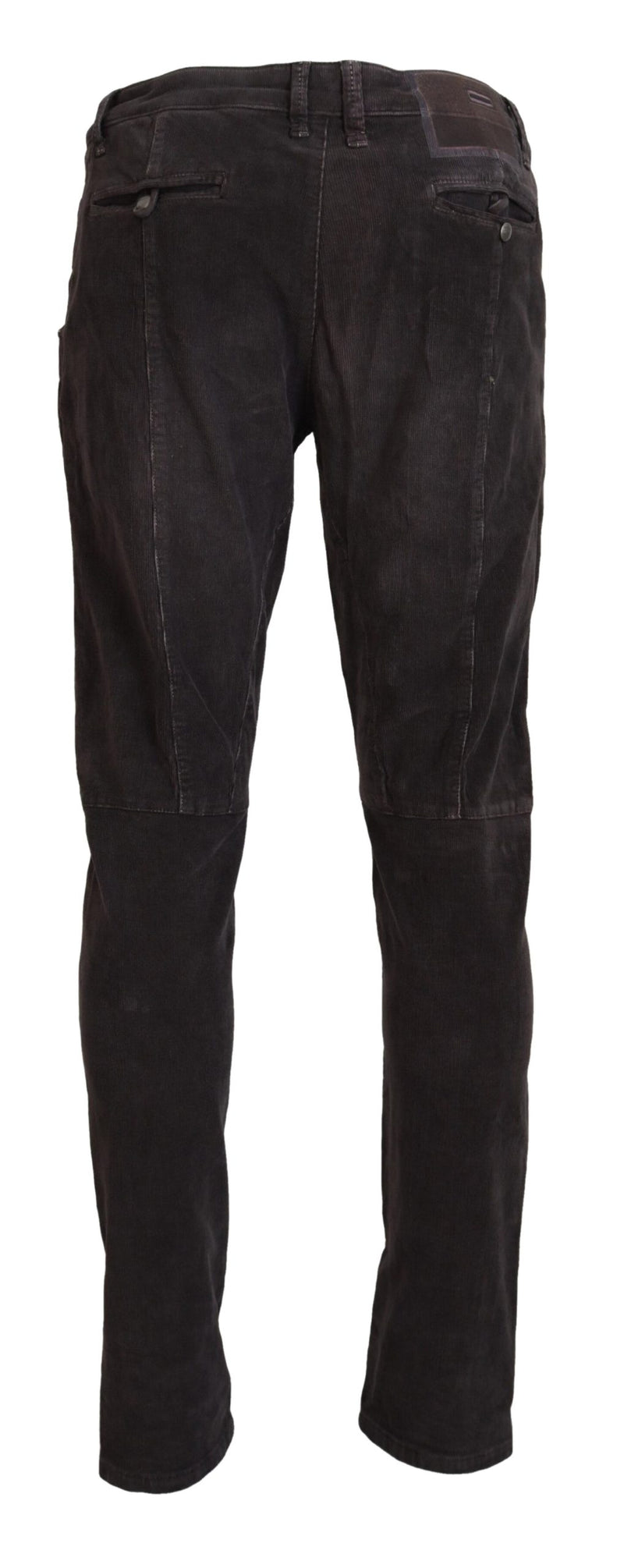 Acht Brown Cotton Straight Fit Casual Pants for Men
