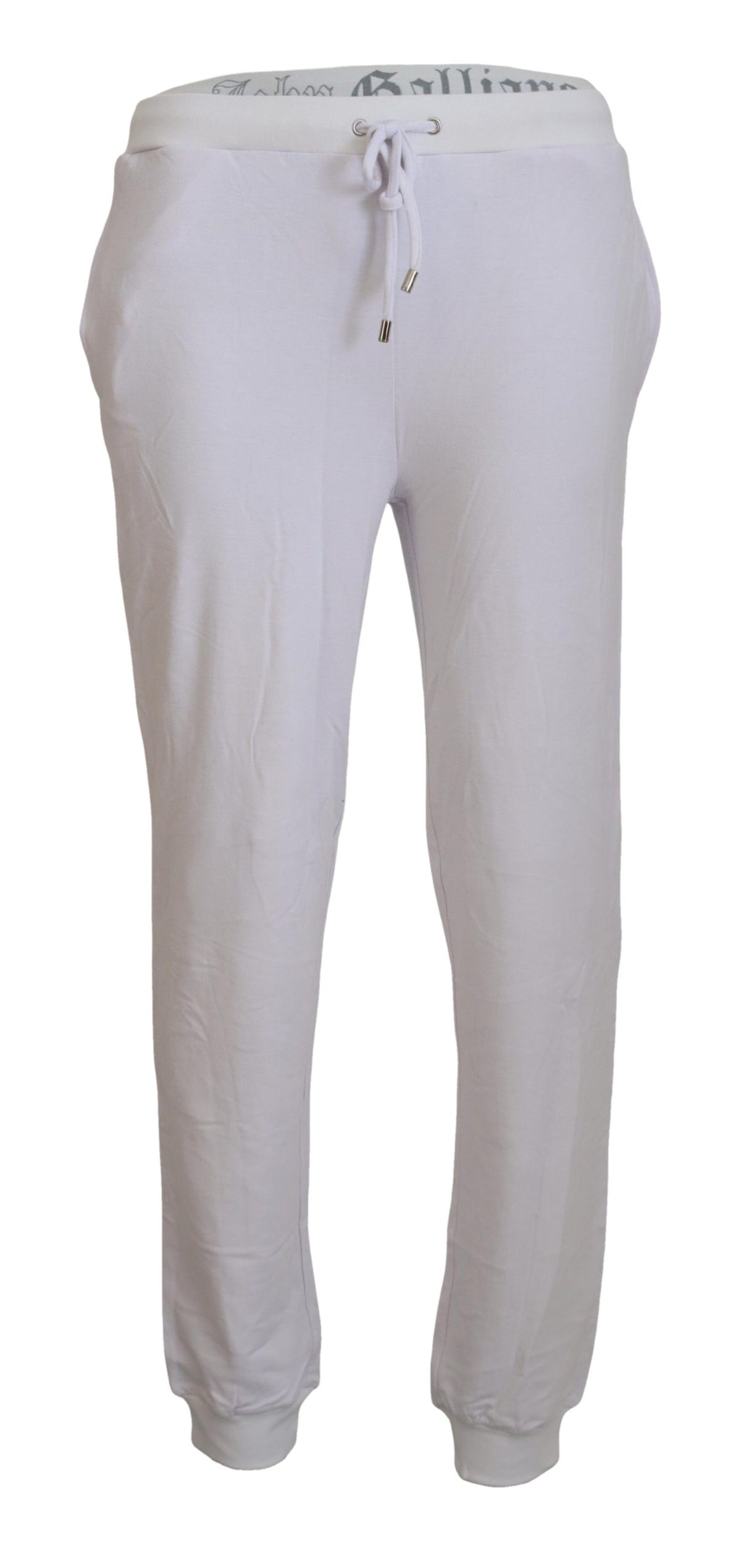 Pantalon de jogging homme en coton blanc avec logo John Galliano