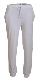 Pantalon de jogging homme en coton blanc avec logo John Galliano
