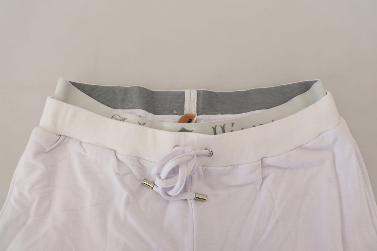 Pantalon de jogging homme en coton blanc avec logo John Galliano
