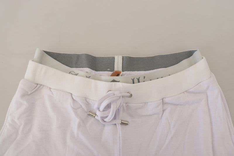 Pantalon de jogging homme en coton blanc avec logo John Galliano