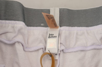 John Galliano Joggingbroek voor heren, wit katoen, met logo