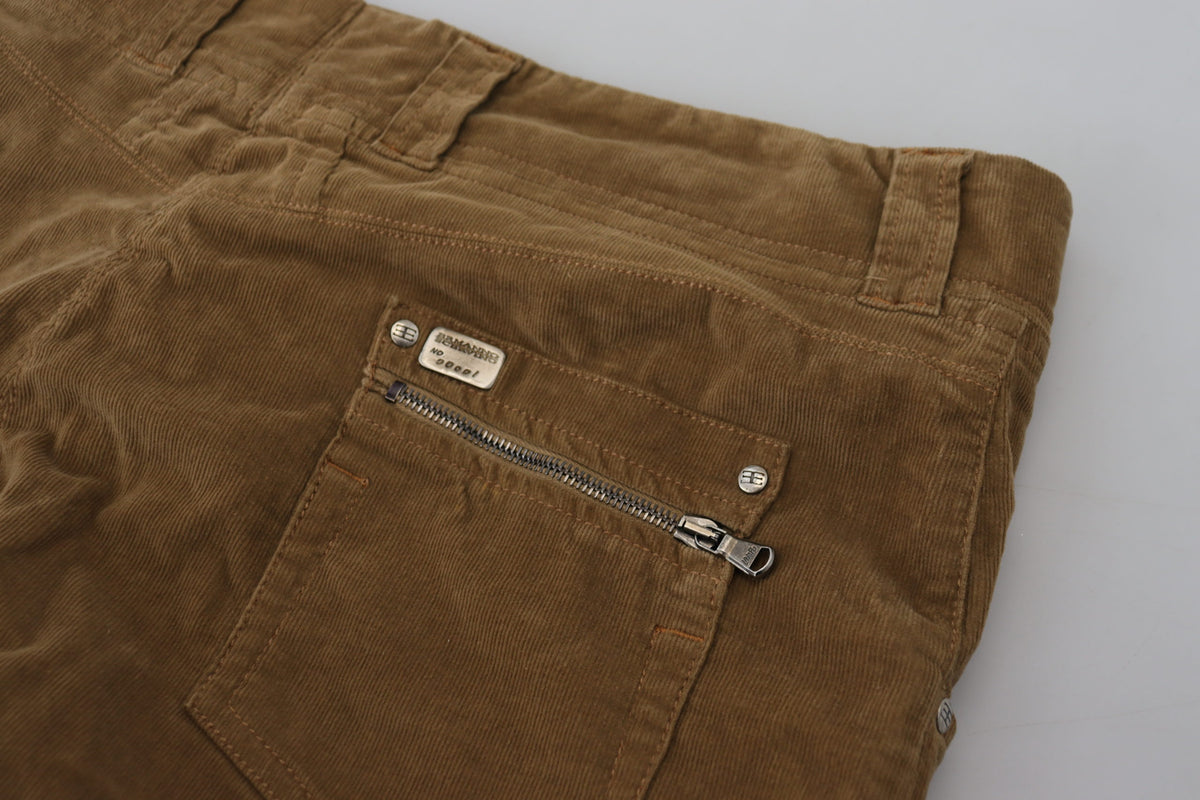 Pantalon cargo en coton cordé couleur marron d'Ermanno Scervino