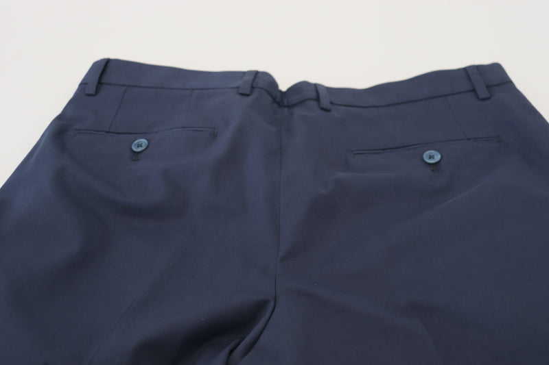 Shorts décontractés en coton extensible bleu chiné Dolce &amp; Gabbana