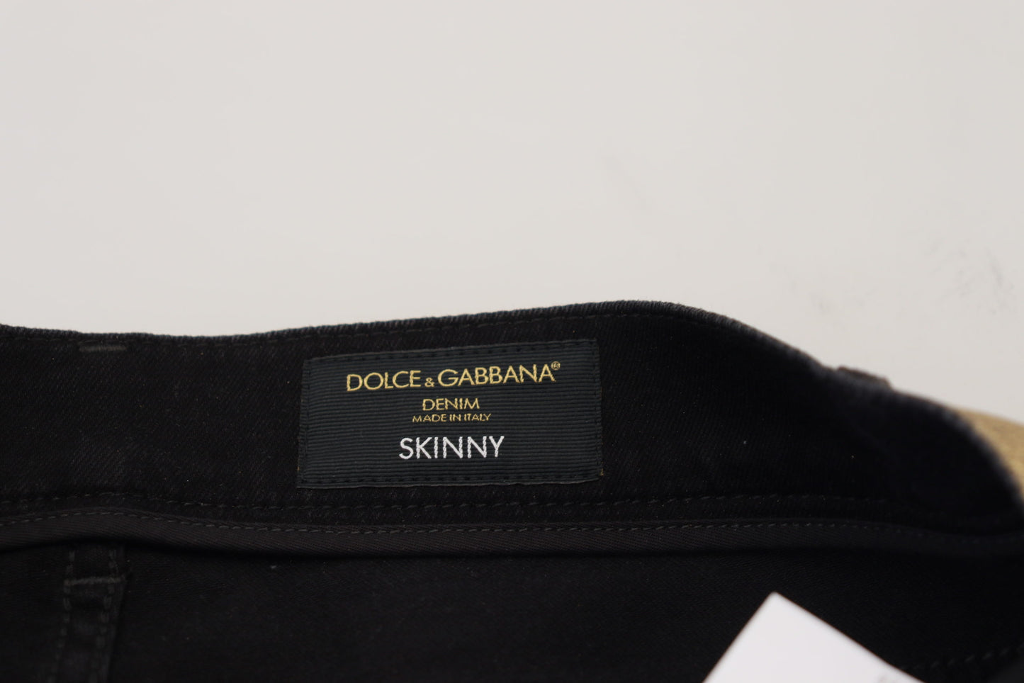 Jeans skinny en coton doré et délavé pour homme de Dolce &amp; Gabbana