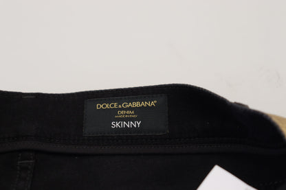 Jeans skinny en coton doré et délavé pour homme de Dolce &amp; Gabbana