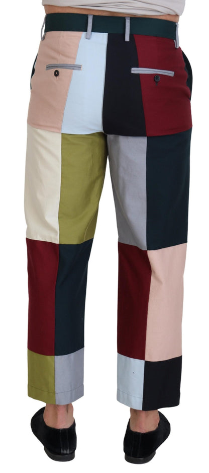 Pantalon en patchwork multicolore en coton de Dolce &amp; Gabbana