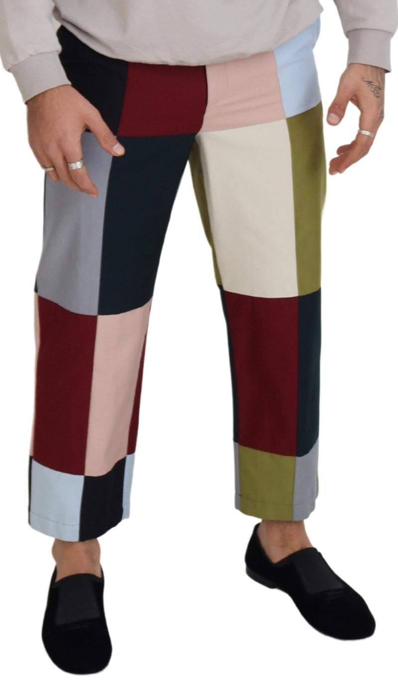 Pantalon en patchwork multicolore en coton de Dolce &amp; Gabbana