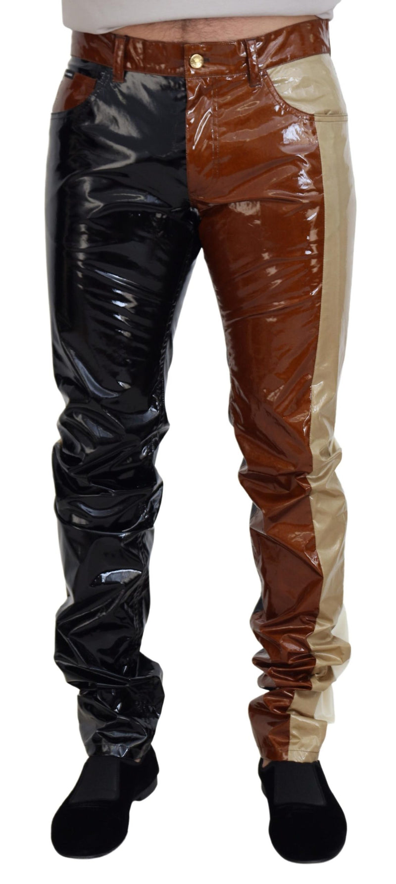 Jeans slim homme en jean multicolore brillant Dolce &amp; Gabbana