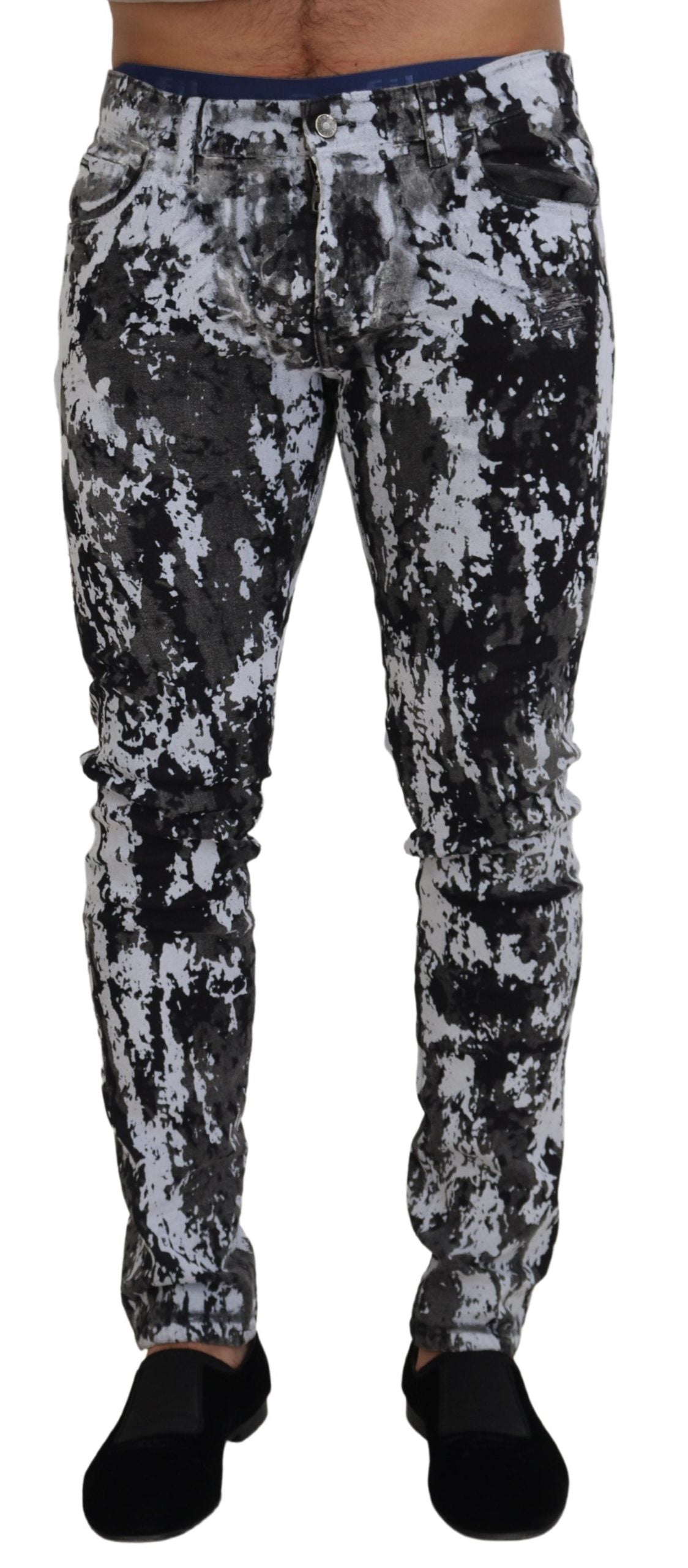 Jeans skinny en coton multicolore à motif tie-dye de Dolce &amp; Gabbana