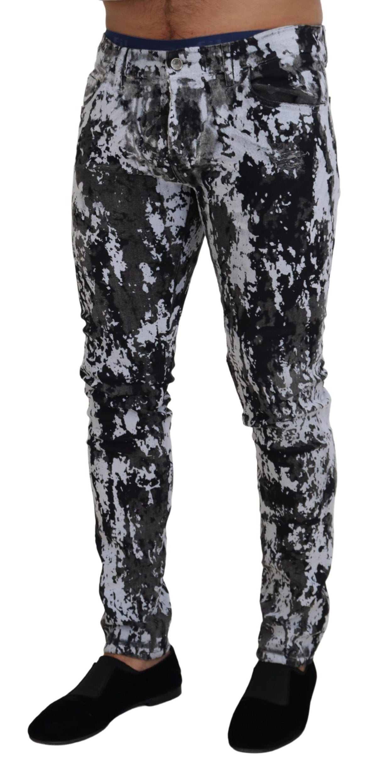 Jeans skinny en coton multicolore à motif tie-dye de Dolce &amp; Gabbana