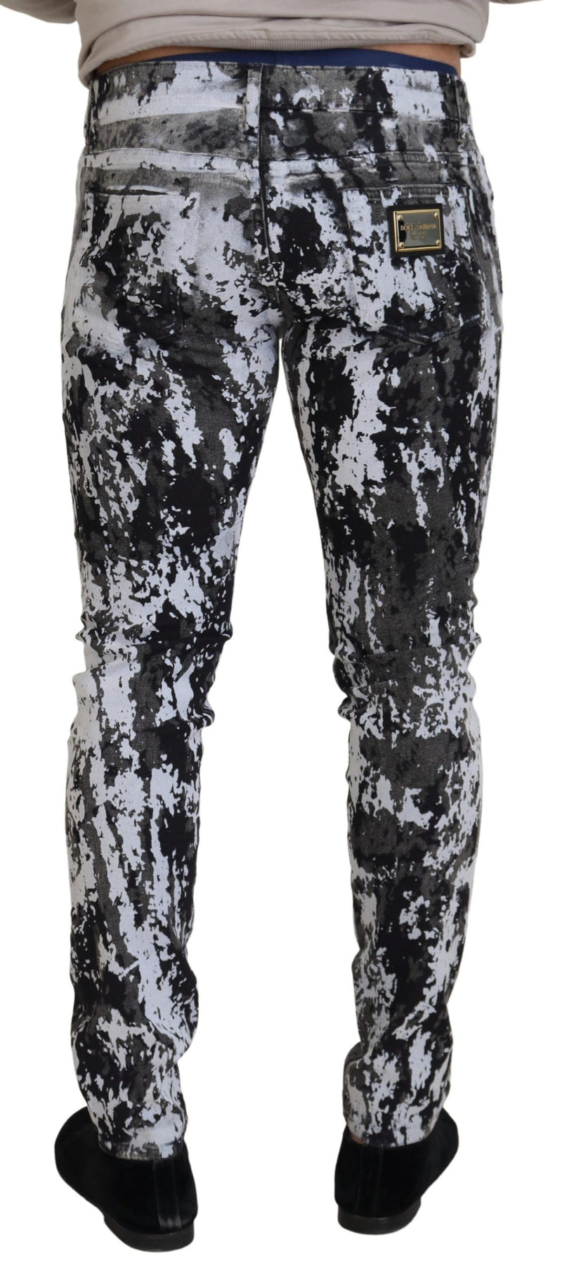 Jeans skinny en coton multicolore à motif tie-dye de Dolce &amp; Gabbana